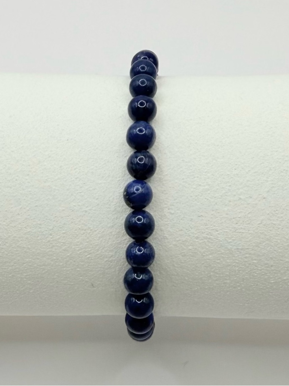 Lapis Semi-Precious Bead Stretch Bracelet